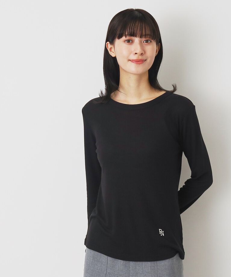 Dessin「【洗える】リブクルーネックロングスリーブ」|Tシャツ・カットソー|