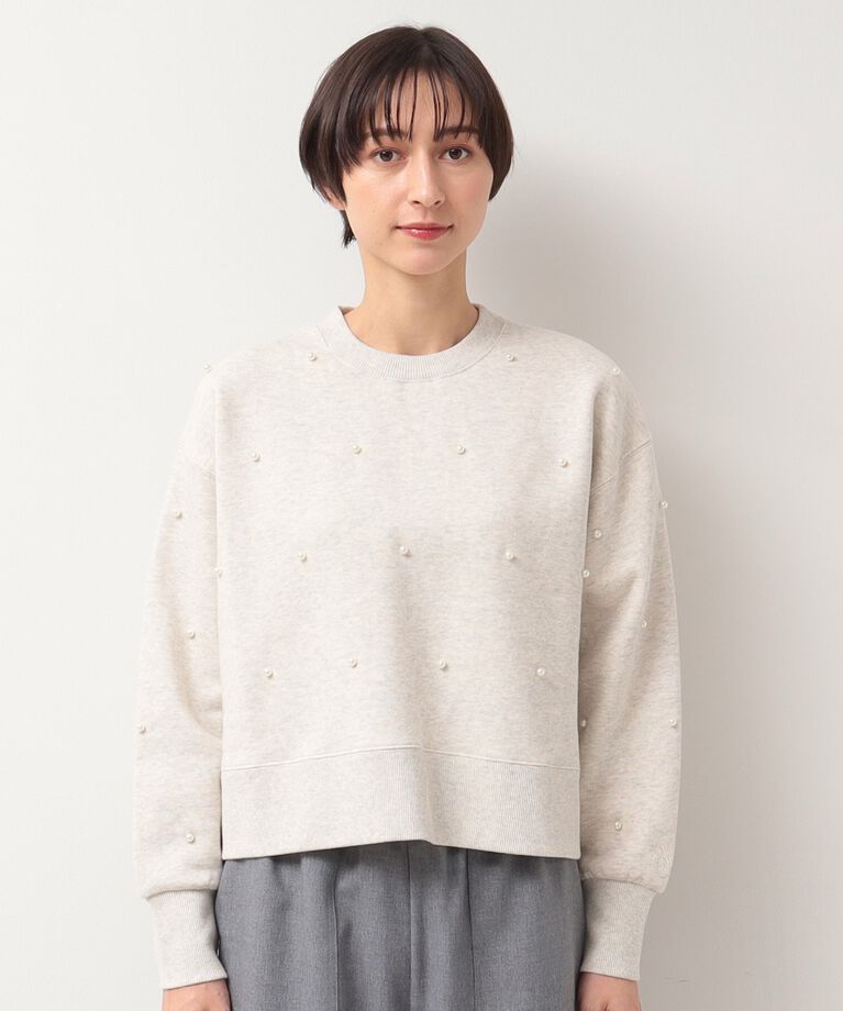 Dessin「【洗える】パール調付きスウェット（S～L）」|Tシャツ・カットソー|