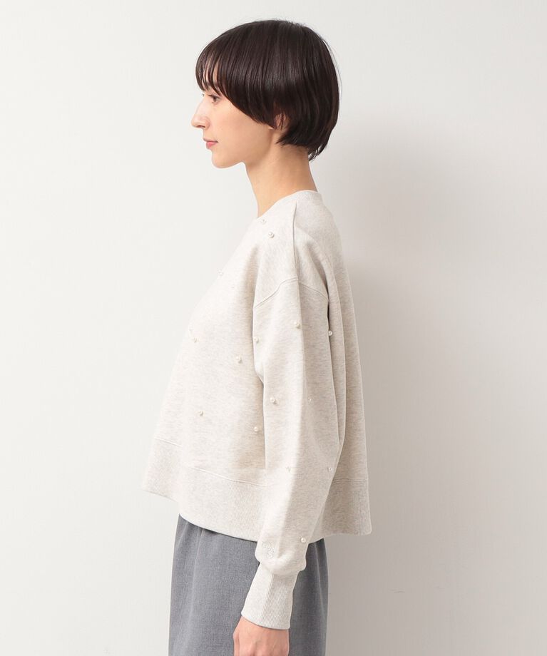 Dessin「【洗える】パール調付きスウェット（S～L）」|Tシャツ・カットソー|