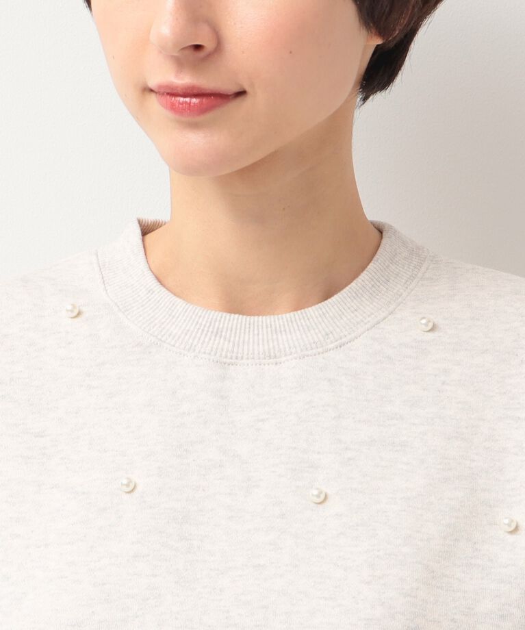 Dessin「【洗える】パール調付きスウェット（S～L）」|Tシャツ・カットソー|