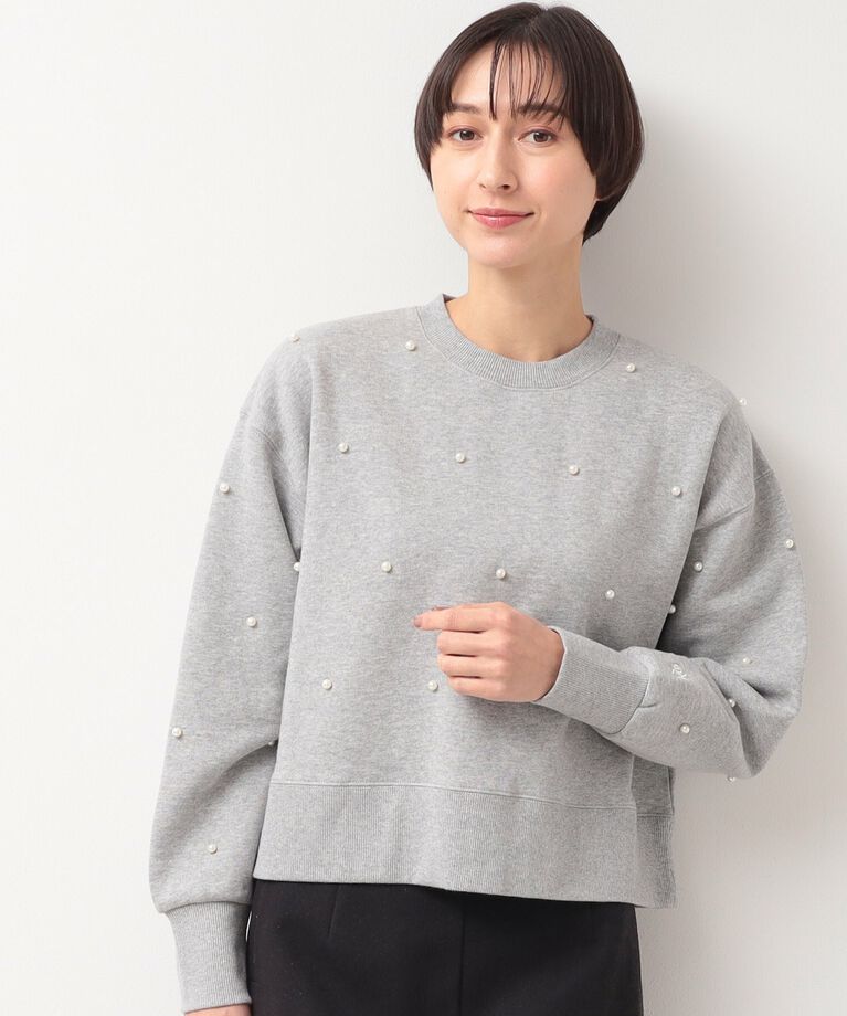 Dessin「【洗える】パール調付きスウェット（S～L）」|Tシャツ・カットソー|