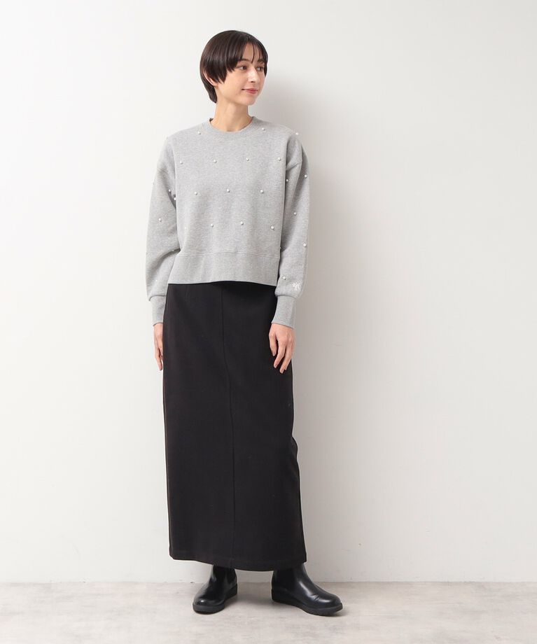 Dessin「【洗える】パール調付きスウェット（S～L）」|Tシャツ・カットソー|