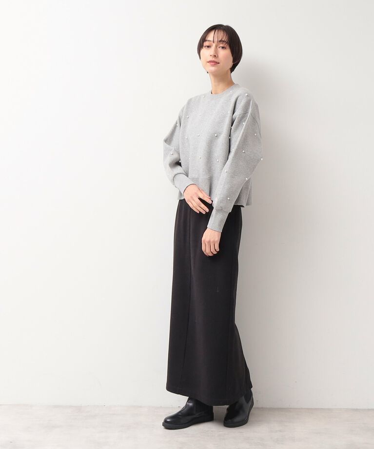 Dessin「【洗える】パール調付きスウェット（S～L）」|Tシャツ・カットソー|