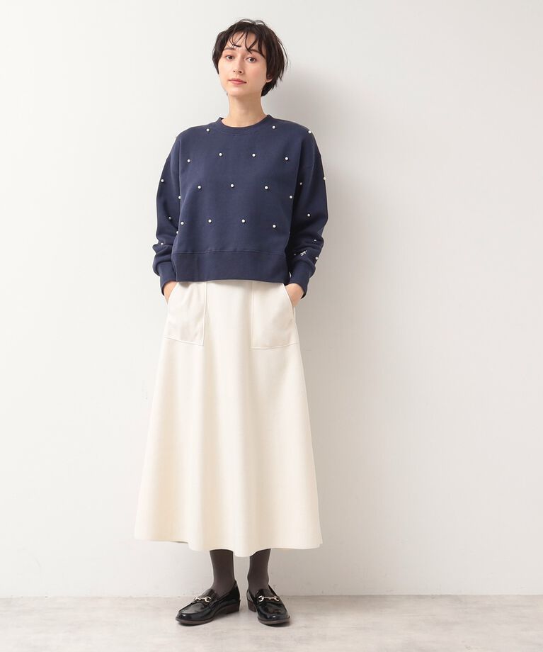 Dessin「【洗える】パール調付きスウェット（S～L）」|Tシャツ・カットソー|