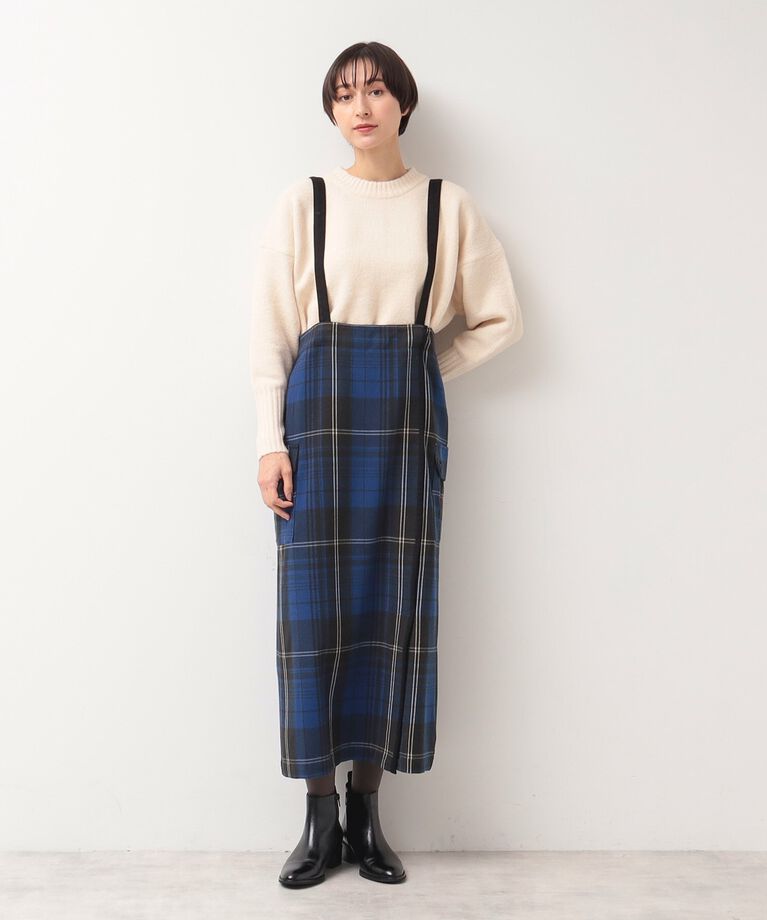 Dessin「【洗える・2WAY】サスペンダー付きフラップポケットスカート（XS～L）」|スカート|ﾌﾞﾙｰ(293)