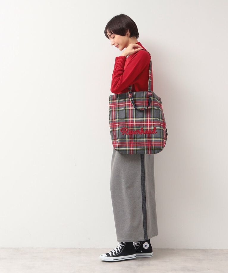 Dessin「【軽量・2WAY・A4サイズ可】刺繍チェックトート」|トートバッグ|