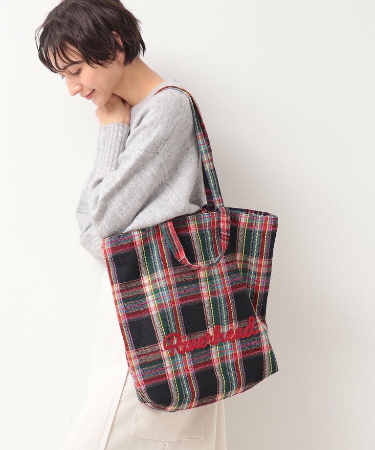 Dessin「【軽量・2WAY・A4サイズ可】刺繍チェックトート」|トートバッグ|