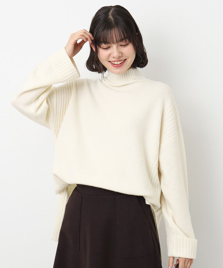Dessin「【洗える】フェアリーハイネックニット（XS～L）」|ニット・セーター|