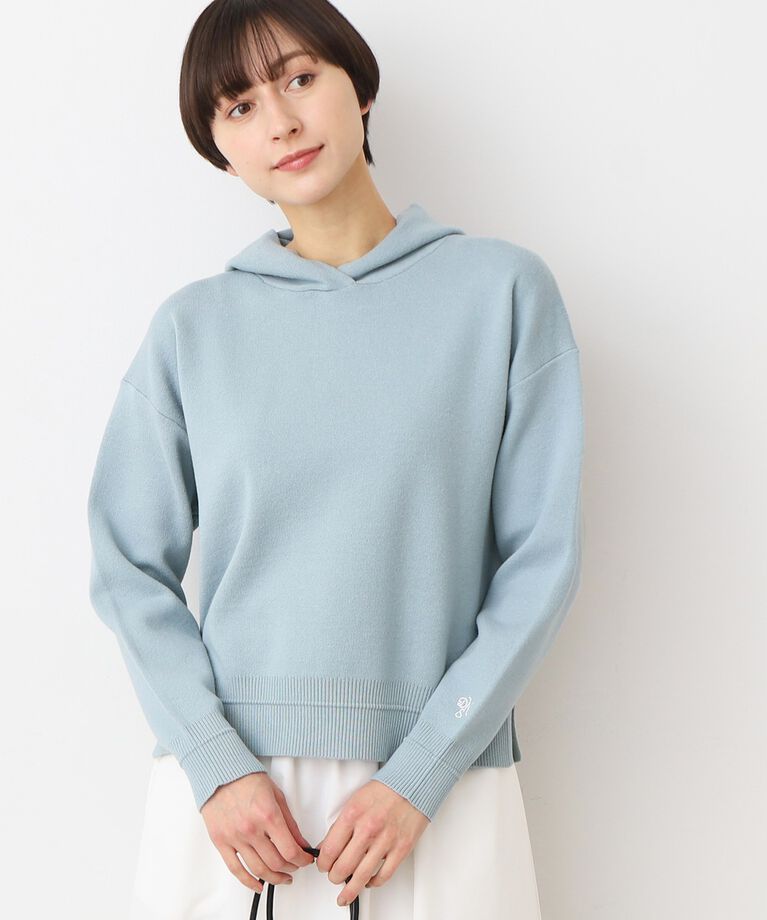 Dessin「【春SALE・洗える】フーデットニット（S～L）」|ニット・セーター|ブルー(091)