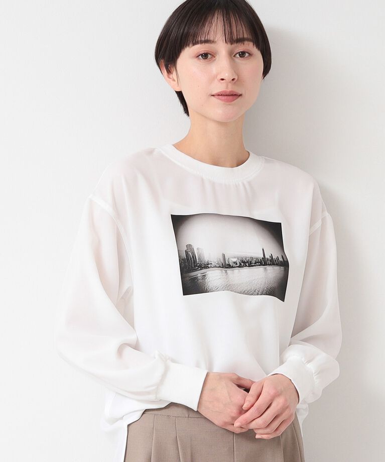 Dessin「【洗える】バックヘンリープリントブラウス（XS～L）」|シャツ・ブラウス|