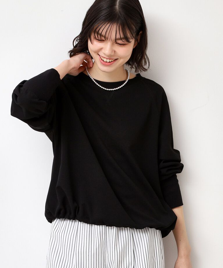 Dessin「【セットアップ可能・洗える】ジョーゼットドロスト付きブラウス」|Tシャツ・カットソー|
