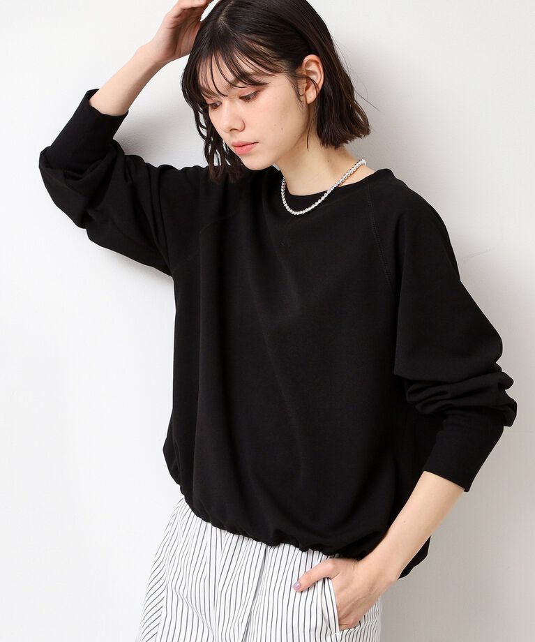 Dessin「【セットアップ可能・洗える】ジョーゼットドロスト付きブラウス」|Tシャツ・カットソー|ブラック(019)