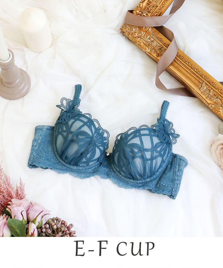 Risa Magli「レネイ ブラジャー（E-F）＜D Make Type＞」|インナー|ブルー(092)