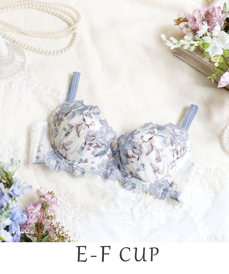 Risa Magli「クラシーナ ブラジャー（E-F）＜N Make Type＞」|インナー|ブルー(092)