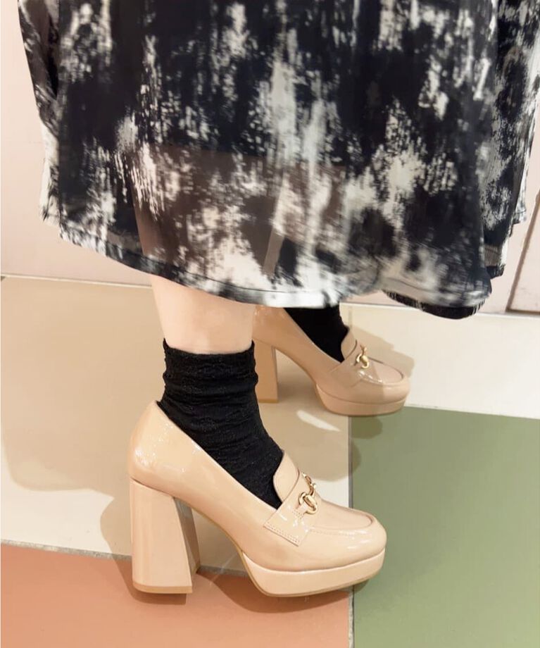 ESPERANZA「厚底ヒールアップローファー 24SS」|パンプス|