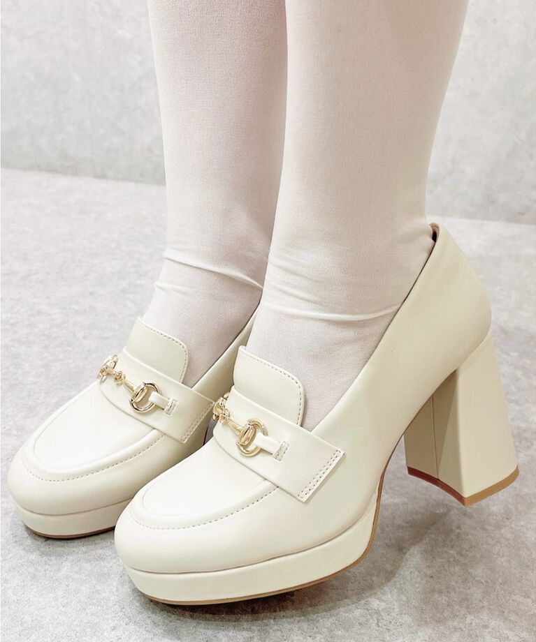 ESPERANZA「厚底ヒールアップローファー 24SS」|パンプス|
