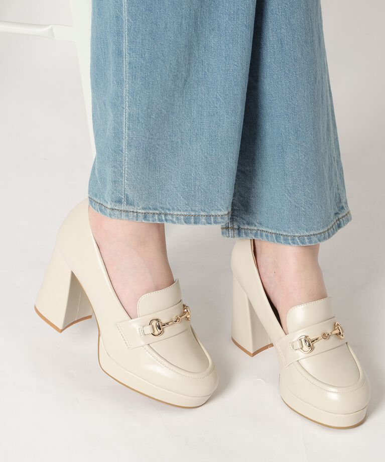 ESPERANZA「厚底ヒールアップローファー 24SS」|パンプス|