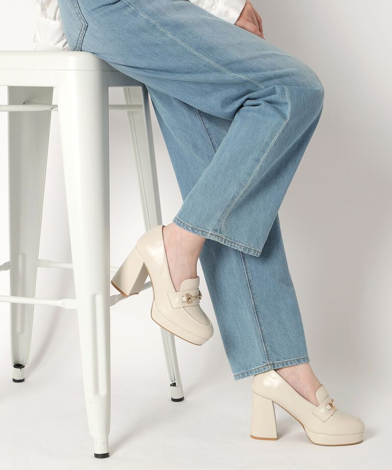 ESPERANZA「厚底ヒールアップローファー 24SS」|パンプス|