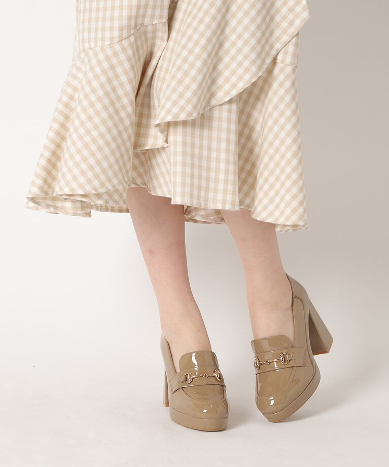 ESPERANZA「厚底ヒールアップローファー 24SS」|パンプス|