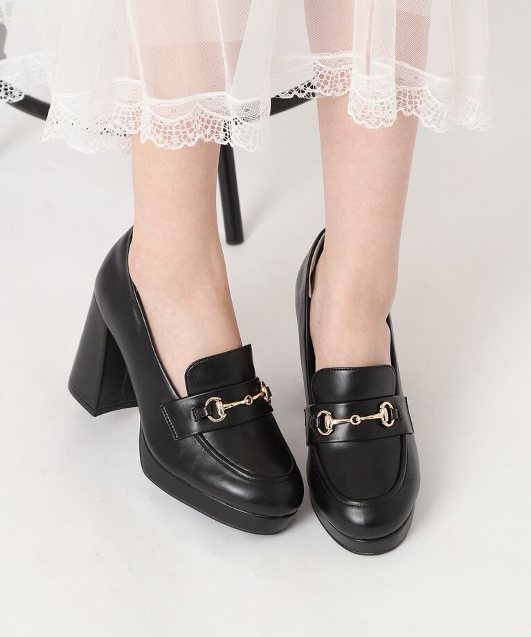 ESPERANZA「厚底ヒールアップローファー 24SS」|パンプス|