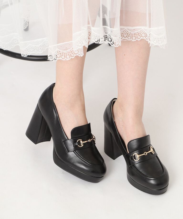 ESPERANZA「厚底ヒールアップローファー 24SS」|パンプス|