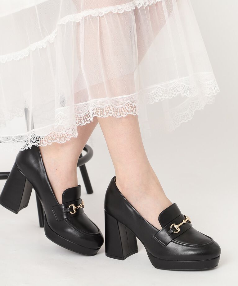 ESPERANZA「厚底ヒールアップローファー 24SS」|パンプス|