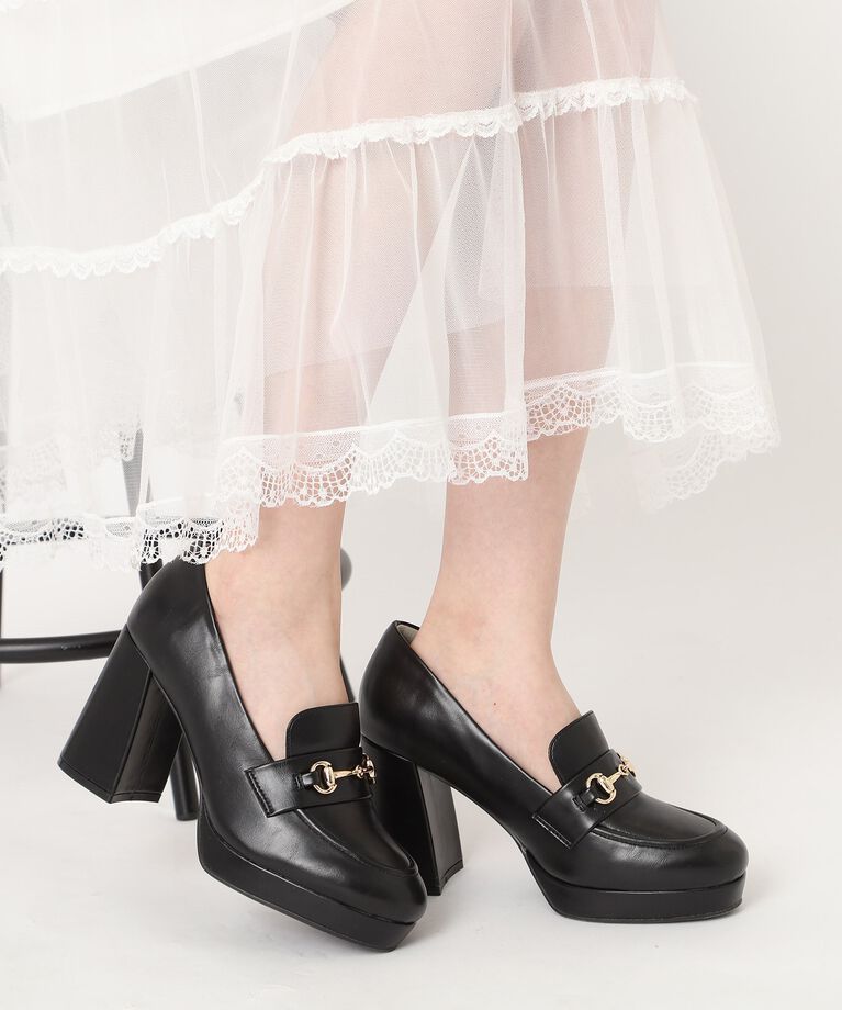 ESPERANZA「厚底ヒールアップローファー 24SS」|パンプス|