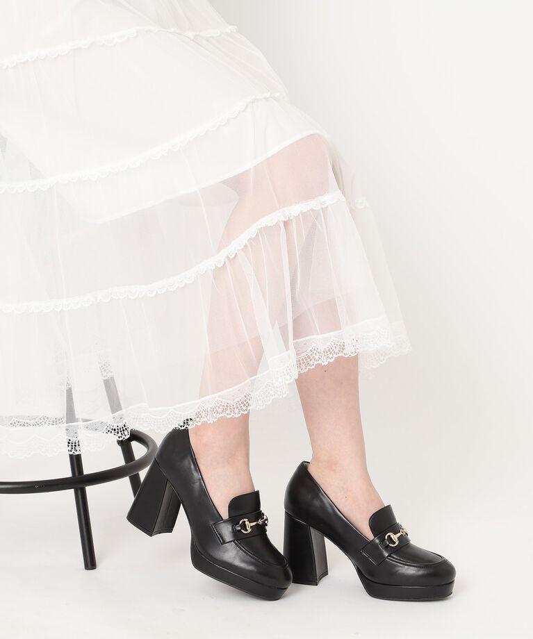 ESPERANZA「厚底ヒールアップローファー 24SS」|パンプス|