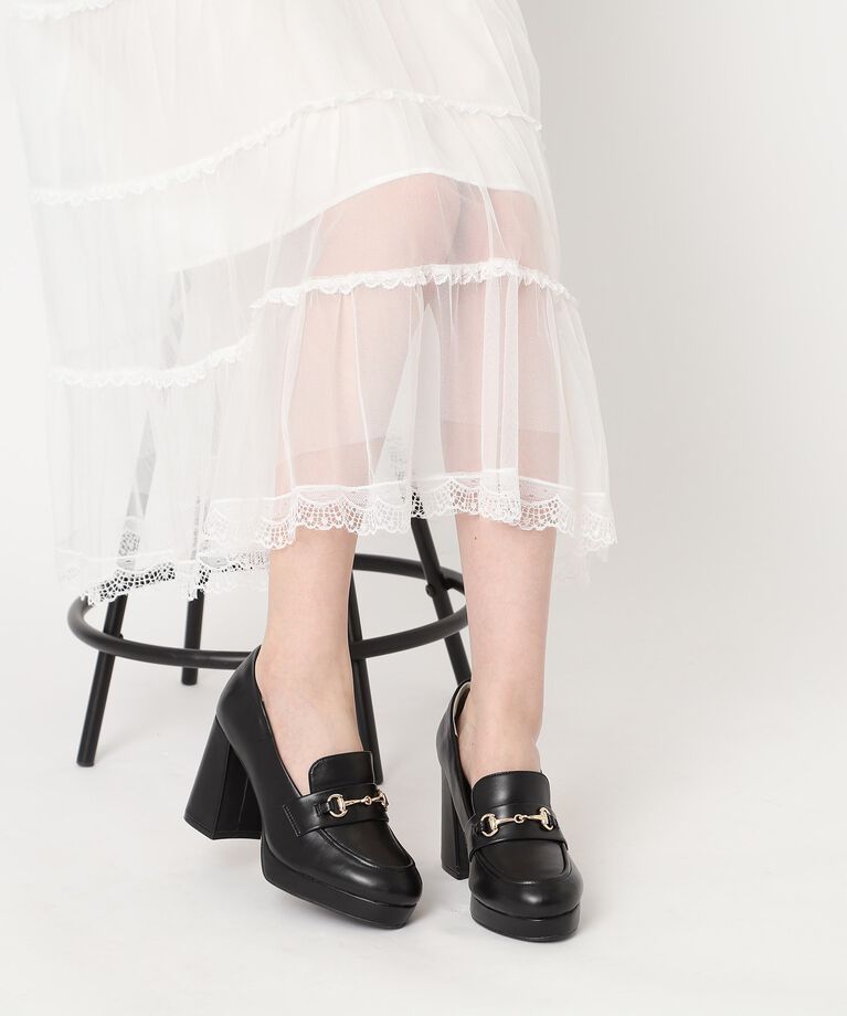 ESPERANZA「厚底ヒールアップローファー 24SS」|パンプス|