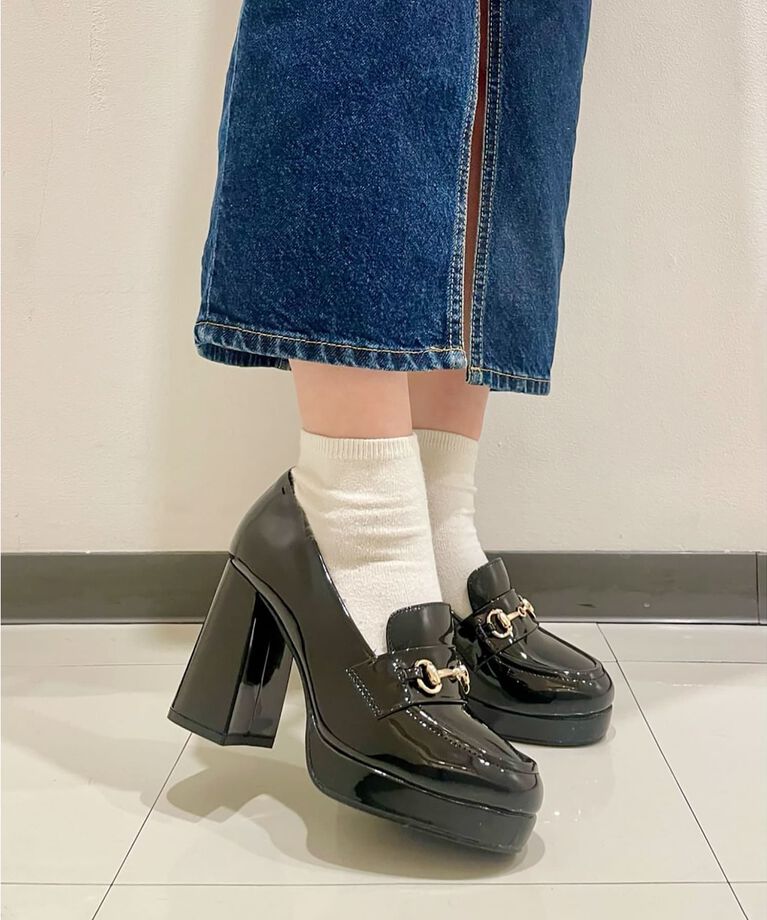 ESPERANZA「厚底ヒールアップローファー 24SS」|パンプス|