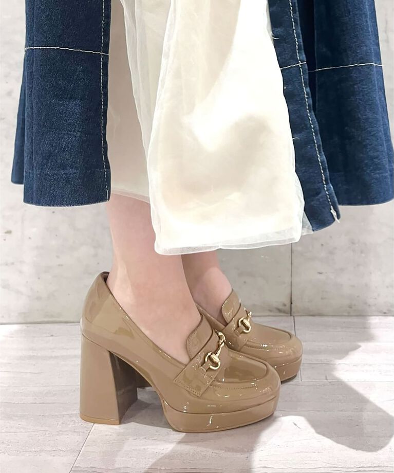 ESPERANZA「厚底ヒールアップローファー 24SS」|パンプス|
