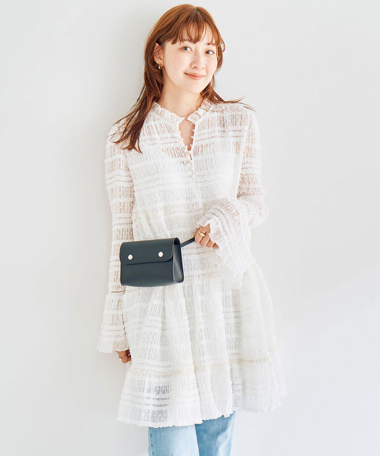 COCO DEAL「ドットジャカードフリルミニワンピース」|ワンピース|