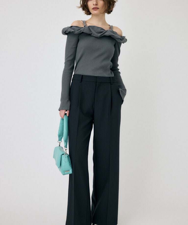 MOUSSY「WIDE LEG トラウザー」|その他|