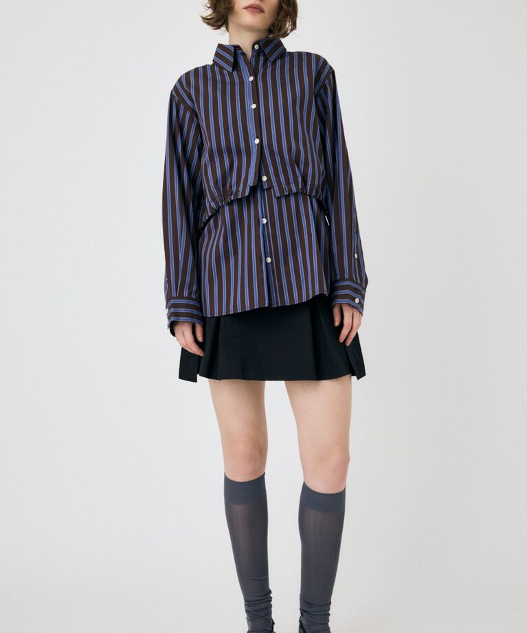 MOUSSY「MILITARY PLEATS スカート」|スカート|BLK