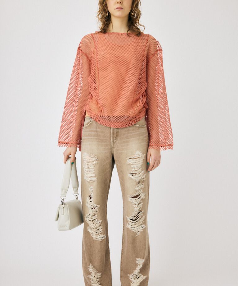 MOUSSY「MESH LS Tシャツ」|Tシャツ・カットソー|