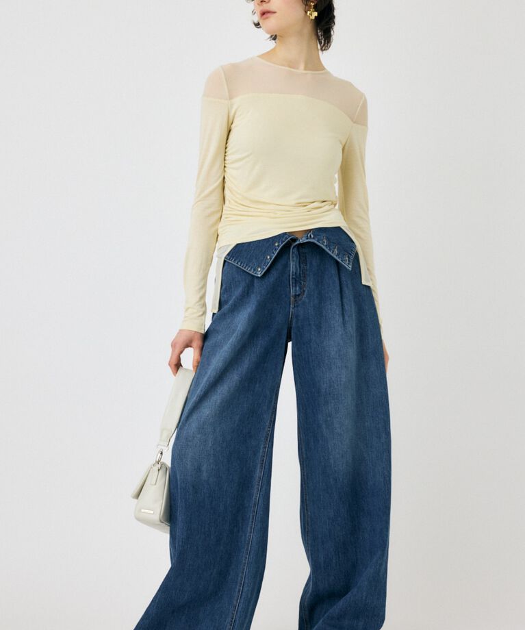 MOUSSY「CORSET DESIGN BAGGY」|デニム|