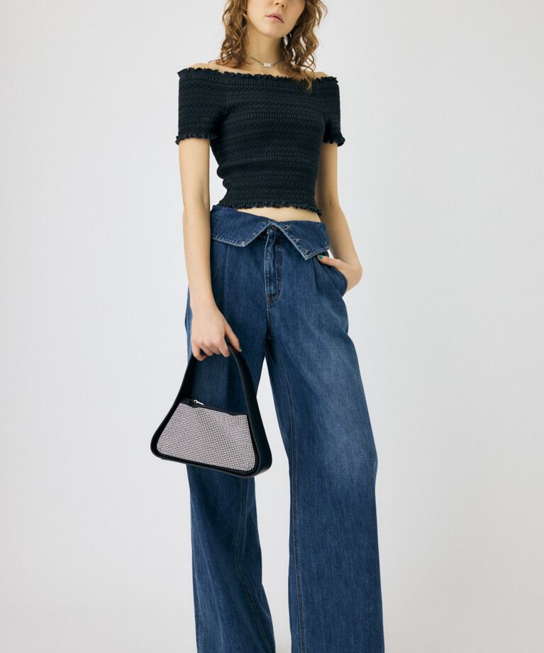 MOUSSY「CORSET DESIGN BAGGY」|デニム|