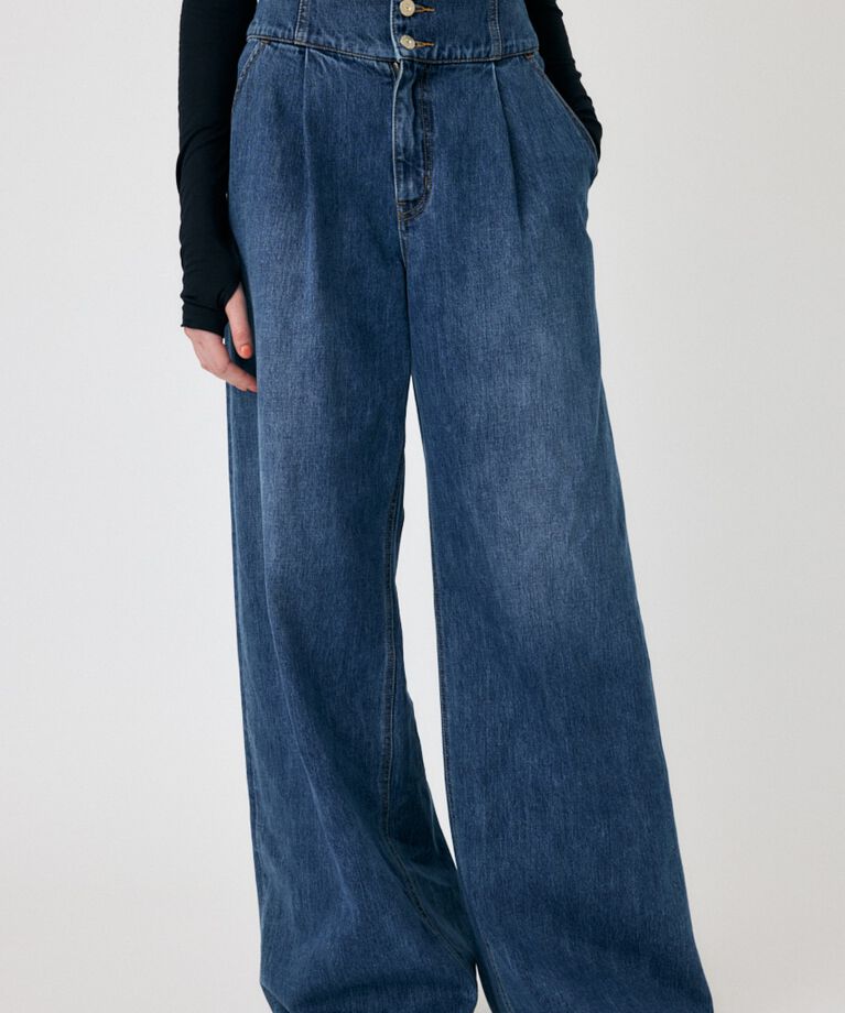 MOUSSY「CORSET DESIGN BAGGY」|デニム|