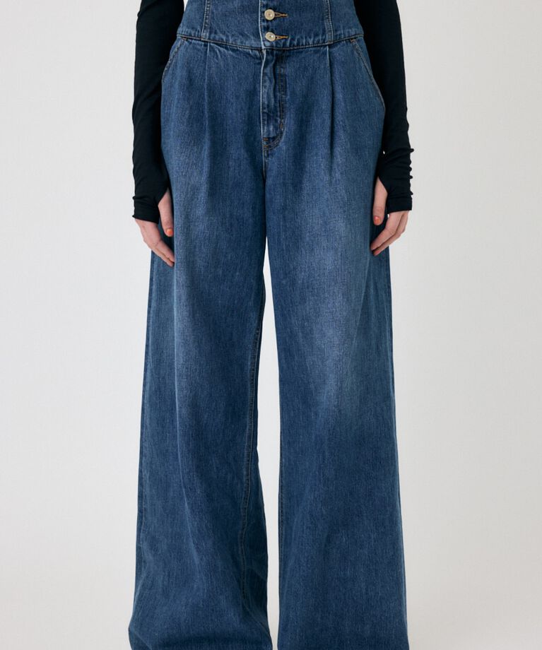 MOUSSY「CORSET DESIGN BAGGY」|デニム|