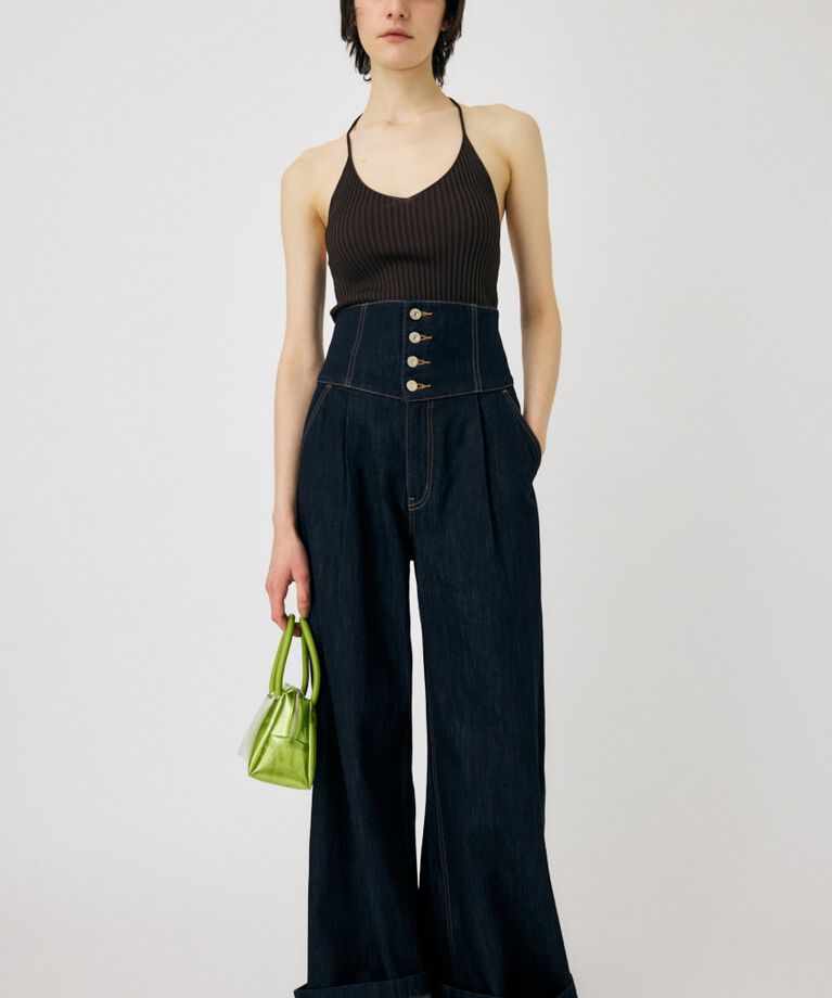 MOUSSY「CORSET DESIGN BAGGY」|デニム|One Wash1