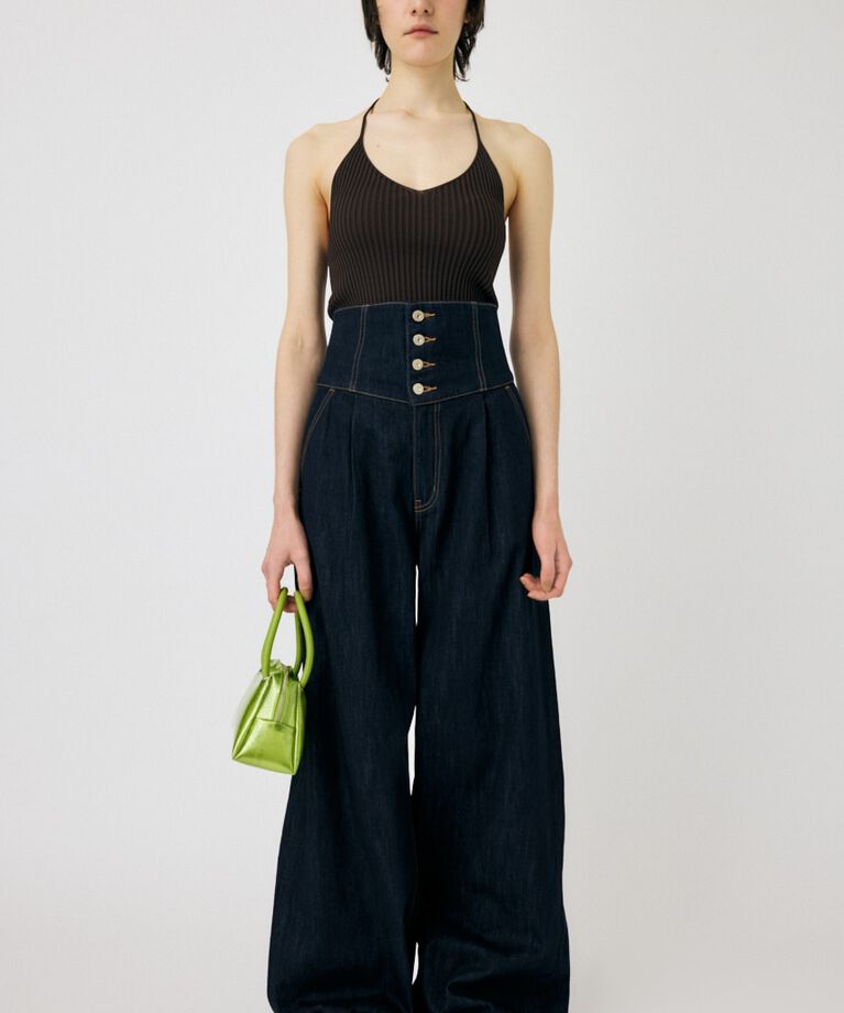 MOUSSY「CORSET DESIGN BAGGY」|デニム|