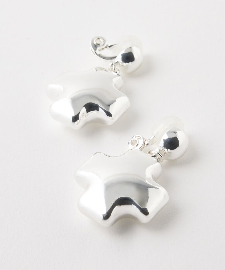 MOUSSY「PUFFED CROSS CLIP イヤリング」|ピアス|