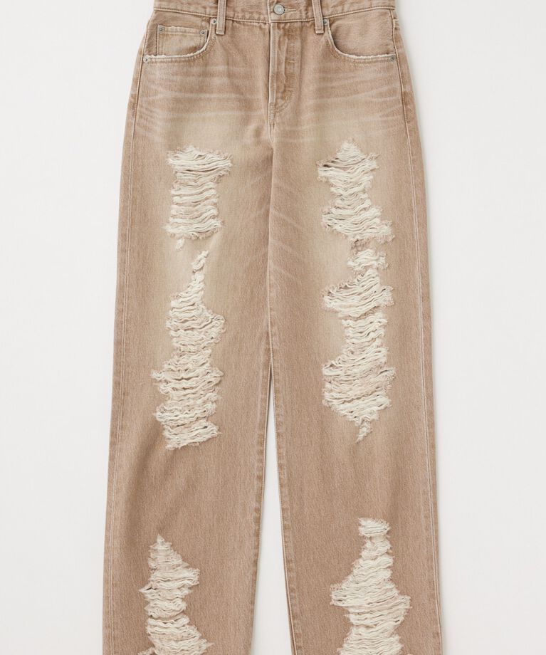 MOUSSY「HIGH DAMAGED STRAIGHT」|デニム|