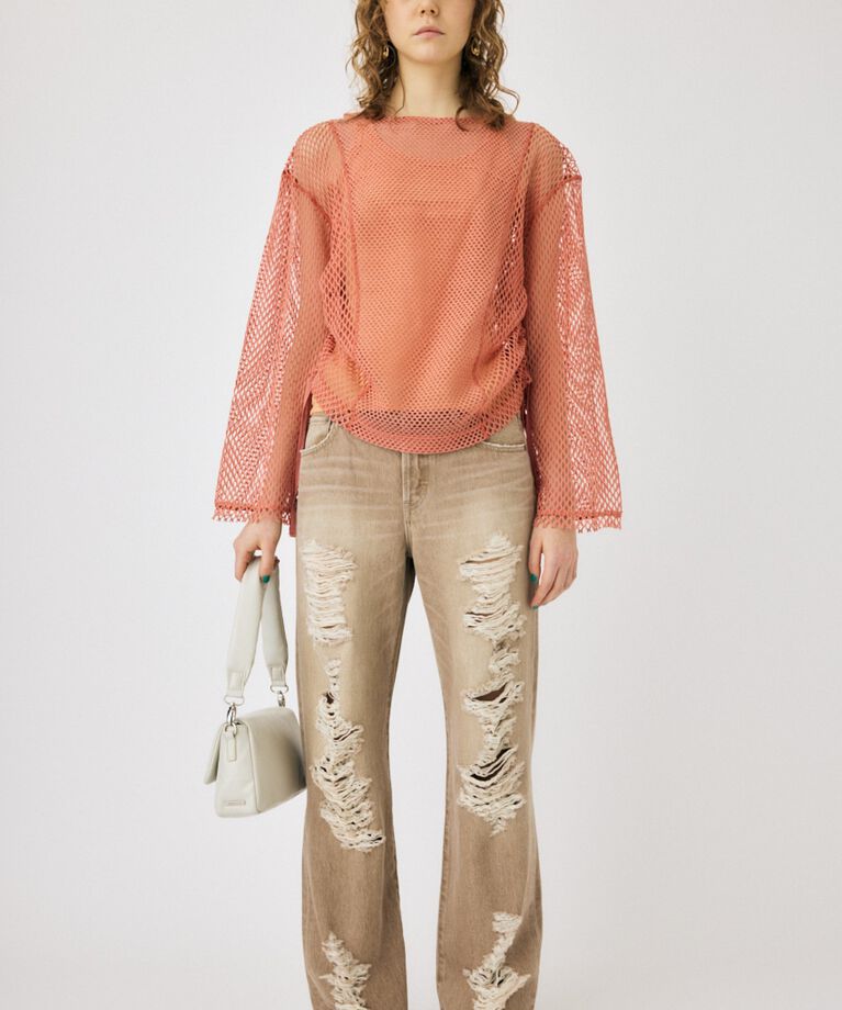 MOUSSY「HIGH DAMAGED STRAIGHT」|デニム|