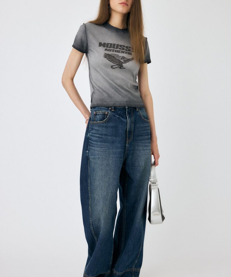 MOUSSY「BLEEDING INK MOUSSY Tシャツ」|Tシャツ・カットソー|L/BLK1