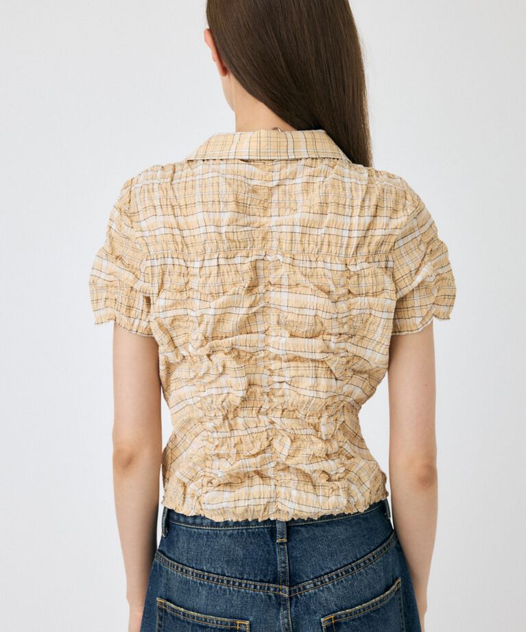 MOUSSY「SHIRRING RIBBON シャツ」|シャツ・ブラウス|