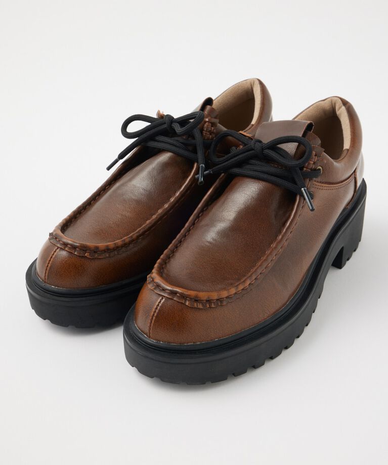 MOUSSY「CHUNK SOLE レースアップシューズ」|ローファー|