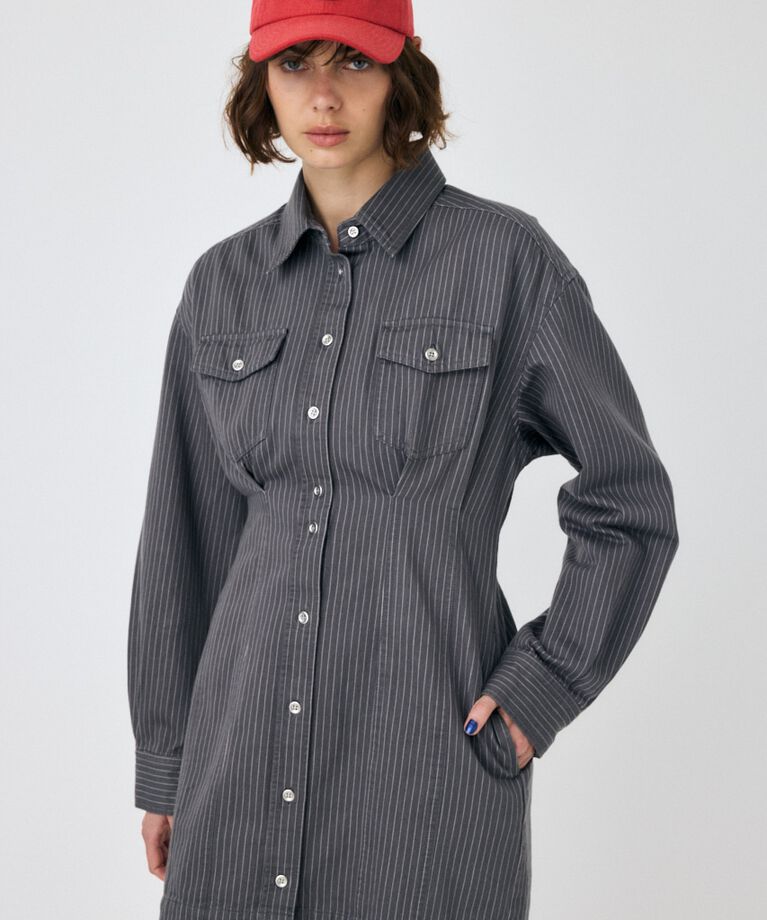 MOUSSY「WAIST TUCK ミニドレス」|ワンピース|柄GRY5