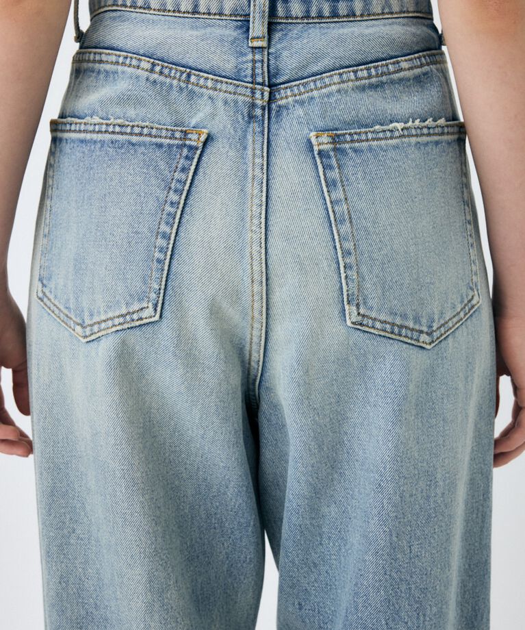 MOUSSY「HW DAMAGE LOOSE STRAIGHT」|デニム|