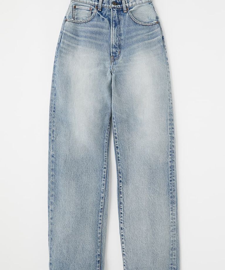 MOUSSY「HW DAMAGE LOOSE STRAIGHT」|デニム|